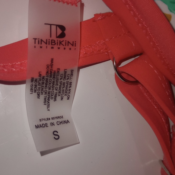 TiniBikini Coral Floral Bikini Set - Picture 8 of 12